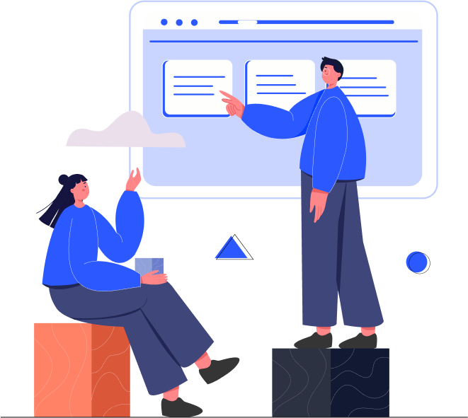 Illustration representing search engine optimization and website improvement